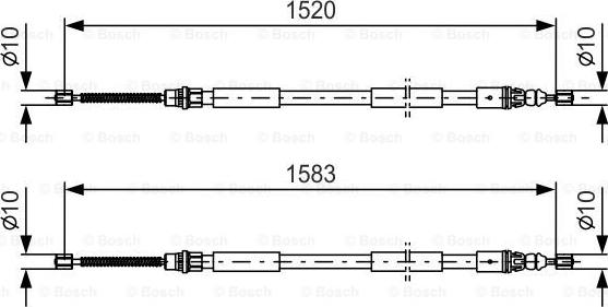 BOSCH 1 987 477 616 - Cavo comando, Freno stazionamento www.autoricambit.com