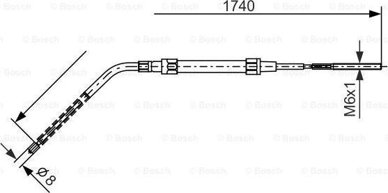 BOSCH 1 987 477 689 - Cavo comando, Freno stazionamento www.autoricambit.com