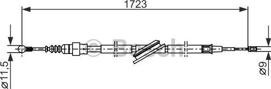 BOSCH 1 987 477 686 - Cavo comando, Freno stazionamento www.autoricambit.com