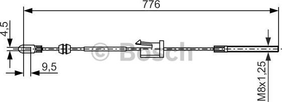 BOSCH 1 987 477 681 - Cavo comando, Freno stazionamento www.autoricambit.com