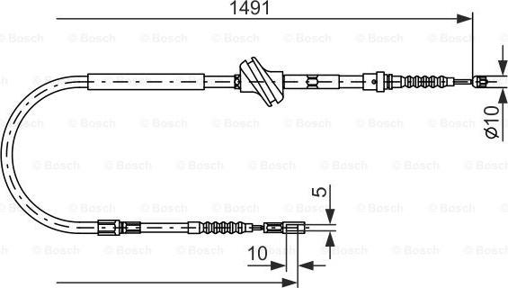 BOSCH 1 987 477 687 - Cavo comando, Freno stazionamento www.autoricambit.com