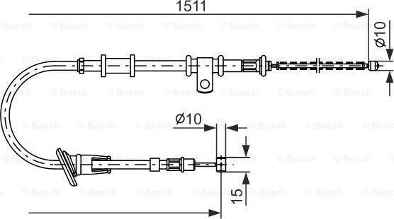 BOSCH 1 987 477 677 - Cavo comando, Freno stazionamento www.autoricambit.com