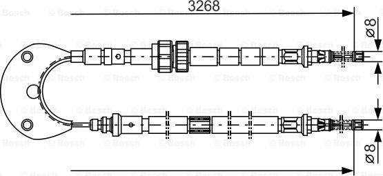 BOSCH 1 987 477 095 - Cavo comando, Freno stazionamento www.autoricambit.com