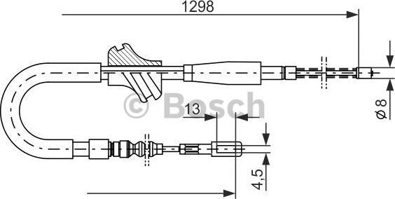 BOSCH 1 987 477 054 - Cavo comando, Freno stazionamento www.autoricambit.com