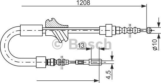 BOSCH 1 987 477 058 - Cavo comando, Freno stazionamento www.autoricambit.com