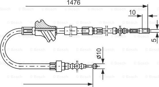 BOSCH 1 987 477 064 - Cavo comando, Freno stazionamento www.autoricambit.com