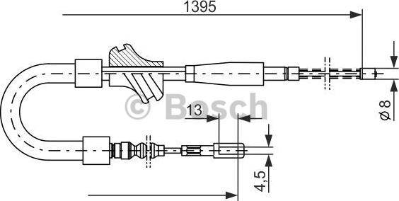 BOSCH 1 987 477 060 - Cavo comando, Freno stazionamento www.autoricambit.com