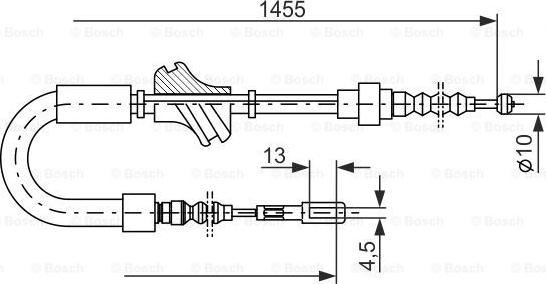 BOSCH 1 987 477 062 - Cavo comando, Freno stazionamento www.autoricambit.com