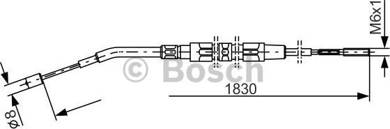 BOSCH 1 987 477 008 - Cavo comando, Freno stazionamento www.autoricambit.com