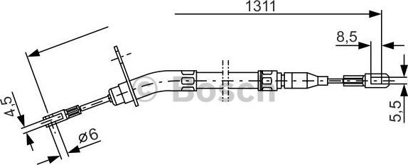 BOSCH 1 987 477 010 - Cavo comando, Freno stazionamento www.autoricambit.com