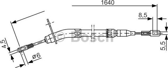 BOSCH 1 987 477 011 - Cavo comando, Freno stazionamento www.autoricambit.com