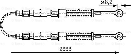 BOSCH 1 987 477 086 - Cavo comando, Freno stazionamento www.autoricambit.com