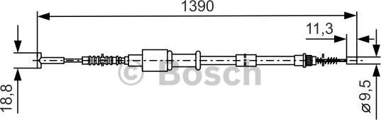 BOSCH 1 987 477 088 - Cavo comando, Freno stazionamento www.autoricambit.com