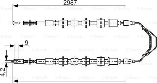 BOSCH 1 987 477 031 - Cavo comando, Freno stazionamento www.autoricambit.com