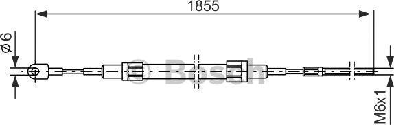 BOSCH 1 987 477 074 - Cavo comando, Freno stazionamento www.autoricambit.com