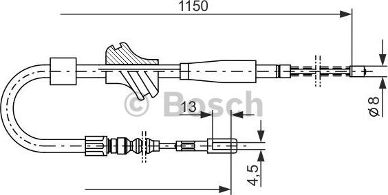 BOSCH 1 987 477 194 - Cavo comando, Freno stazionamento www.autoricambit.com