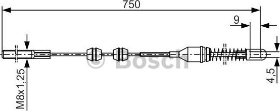 BOSCH 1 987 477 140 - Cavo comando, Freno stazionamento www.autoricambit.com