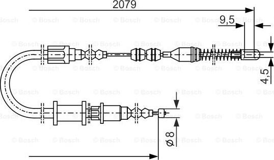 BOSCH 1 987 477 141 - Cavo comando, Freno stazionamento www.autoricambit.com