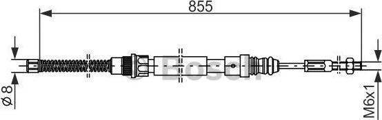 BOSCH 1 987 477 148 - Cavo comando, Freno stazionamento www.autoricambit.com