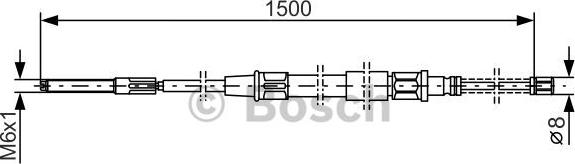 BOSCH 1 987 477 168 - Cavo comando, Freno stazionamento www.autoricambit.com