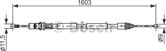 BOSCH 1 987 477 116 - Cavo comando, Freno stazionamento www.autoricambit.com