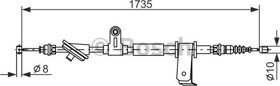 BOSCH 1 987 477 112 - Cavo comando, Freno stazionamento www.autoricambit.com