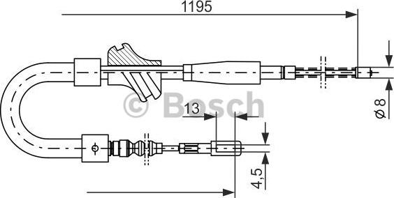 BOSCH 1 987 477 187 - Cavo comando, Freno stazionamento www.autoricambit.com