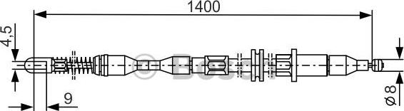 BOSCH 1 987 477 134 - Cavo comando, Freno stazionamento www.autoricambit.com