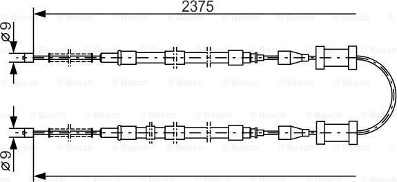 BOSCH 1 987 477 173 - Cavo comando, Freno stazionamento www.autoricambit.com