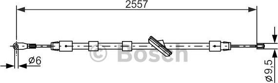 BOSCH 1 987 477 896 - Cavo comando, Freno stazionamento www.autoricambit.com