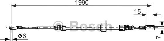 BOSCH 1 987 477 854 - Cavo comando, Freno stazionamento www.autoricambit.com