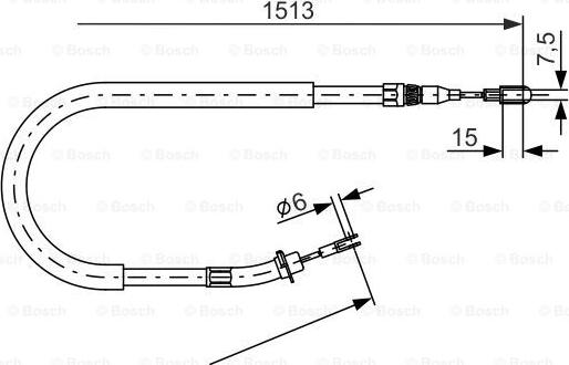 BOSCH 1 987 477 852 - Cavo comando, Freno stazionamento www.autoricambit.com