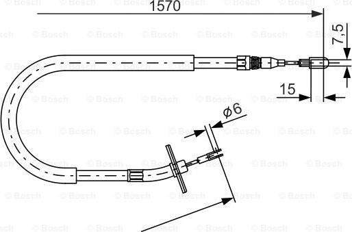 BOSCH 1 987 477 861 - Cavo comando, Freno stazionamento www.autoricambit.com