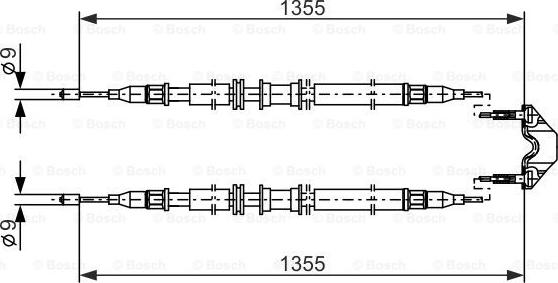 BOSCH 1 987 477 868 - Cavo comando, Freno stazionamento www.autoricambit.com