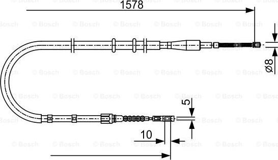 BOSCH 1 987 477 884 - Cavo comando, Freno stazionamento www.autoricambit.com