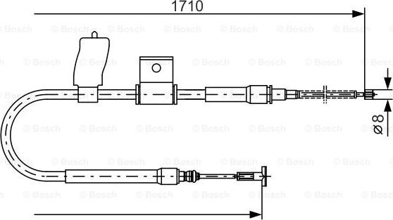 BOSCH 1 987 477 830 - Cavo comando, Freno stazionamento www.autoricambit.com