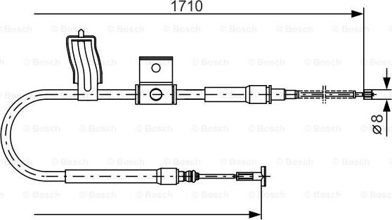 BOSCH 1 987 477 829 - Cavo comando, Freno stazionamento www.autoricambit.com