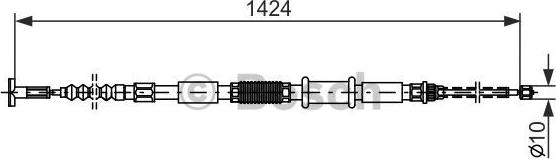 BOSCH 1 987 477 828 - Cavo comando, Freno stazionamento www.autoricambit.com