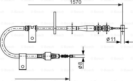 BOSCH 1 987 477 875 - Cavo comando, Freno stazionamento www.autoricambit.com