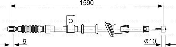 BOSCH 1 987 477 878 - Cavo comando, Freno stazionamento www.autoricambit.com