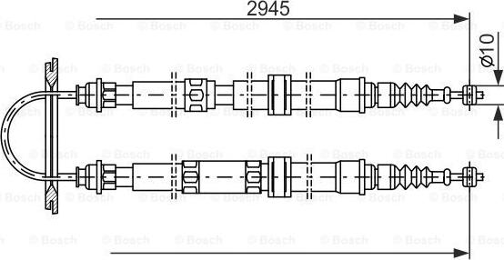 BOSCH 1 987 477 390 - Cavo comando, Freno stazionamento www.autoricambit.com