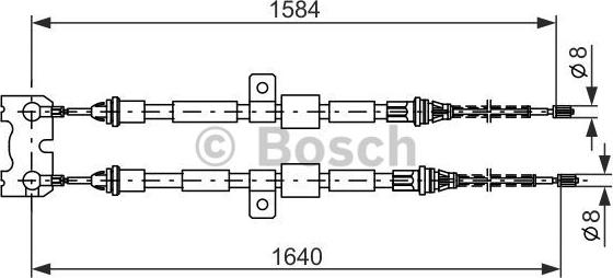 BOSCH 1 987 477 345 - Cavo comando, Freno stazionamento www.autoricambit.com