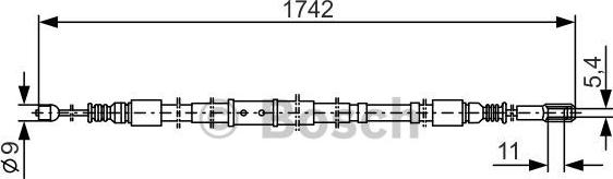 BOSCH 1 987 477 305 - Cavo comando, Freno stazionamento www.autoricambit.com