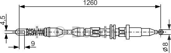 BOSCH 1 987 477 308 - Cavo comando, Freno stazionamento www.autoricambit.com