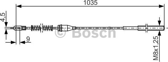 BOSCH 1 987 477 307 - Cavo comando, Freno stazionamento www.autoricambit.com