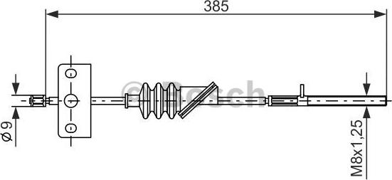 BOSCH 1 987 477 385 - Cavo comando, Freno stazionamento www.autoricambit.com