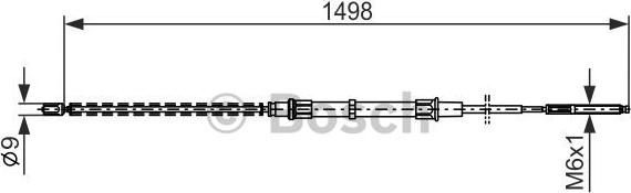 BOSCH 1 987 477 338 - Cavo comando, Freno stazionamento www.autoricambit.com