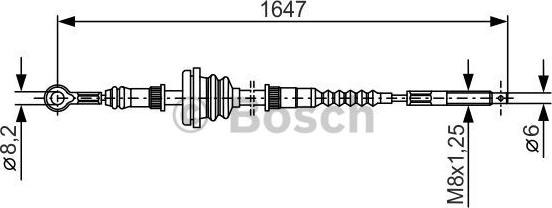 BOSCH 1 987 477 327 - Cavo comando, Freno stazionamento www.autoricambit.com