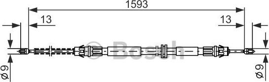 BOSCH 1 987 477 374 - Cavo comando, Freno stazionamento www.autoricambit.com