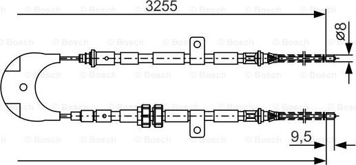 BOSCH 1 987 477 372 - Cavo comando, Freno stazionamento www.autoricambit.com